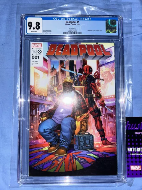Deadpool #1 Marvel 2023 Biggie Notorious BIG Hustl Variante Comic 9.8 CGC