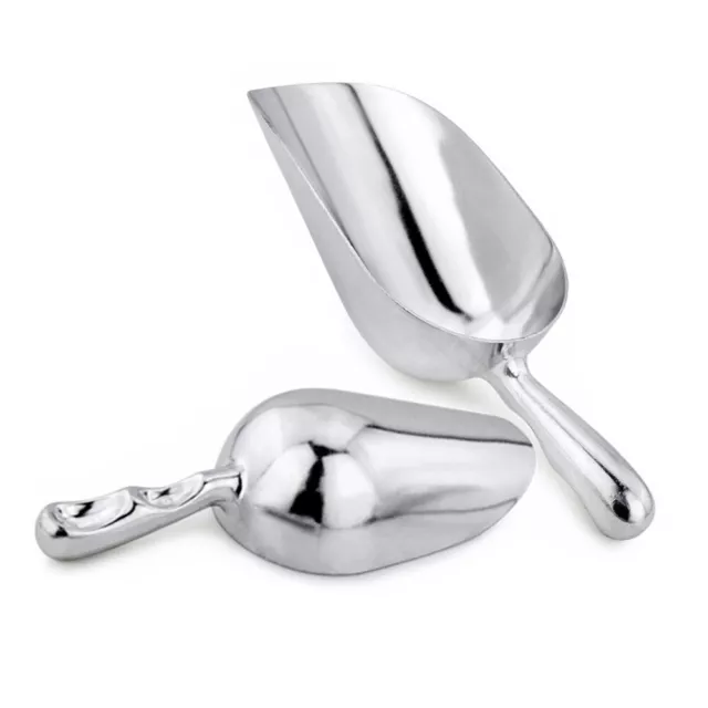 (Set of 2) 12 oz Aluminum Scoop with Contoured Handle, Small Utility Scoop