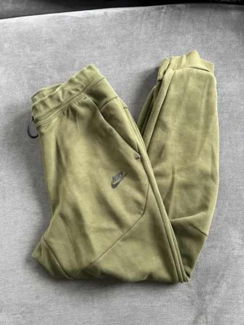 Nike Tech Fleece Pants Joggers Rough Olive Green Black CU4495-326 SMALL  Men's
