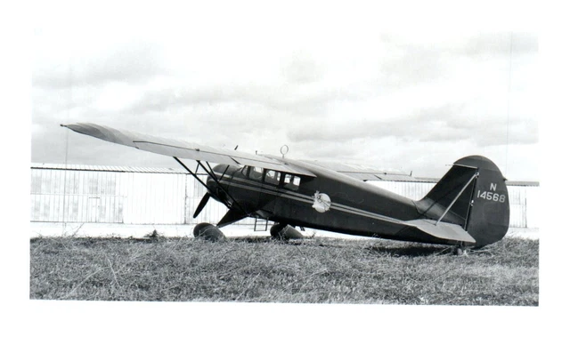 Stinson Reliant Straight Wing Airplane Aircraft Vintage Photograph 5x3.5" N14568