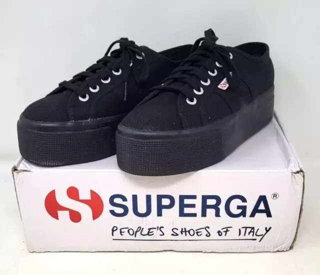 Superga Women's 2790-Cotw Sneaker 6.5 Full Black