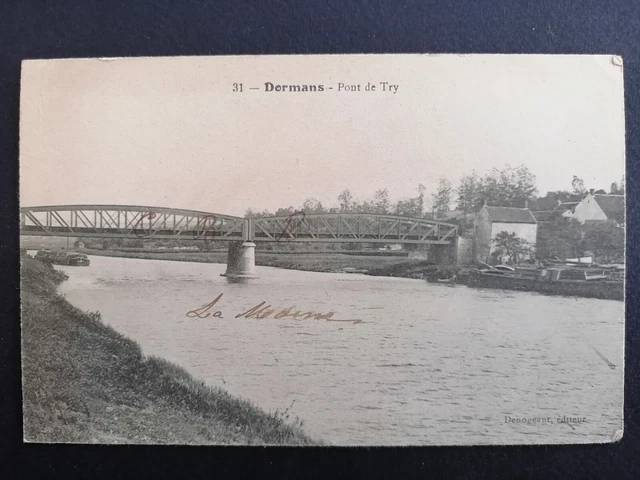 cpa 51 - DORMANS (Marne) PONT de TRY CBR (Chemin de Fer de la Banlieue de Reims)