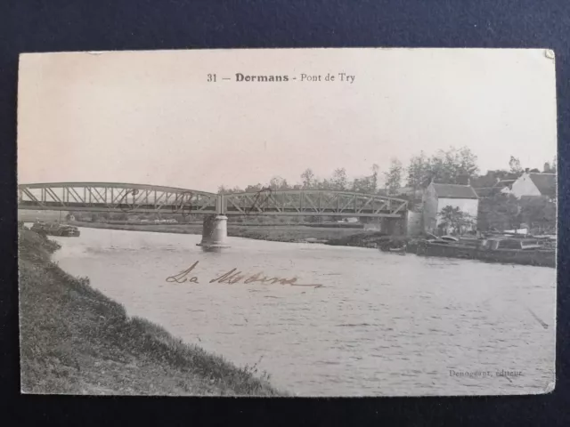 cpa 51 - DORMANS (Marne) TRY CBR BRIDGE (Reims Suburban Railway)