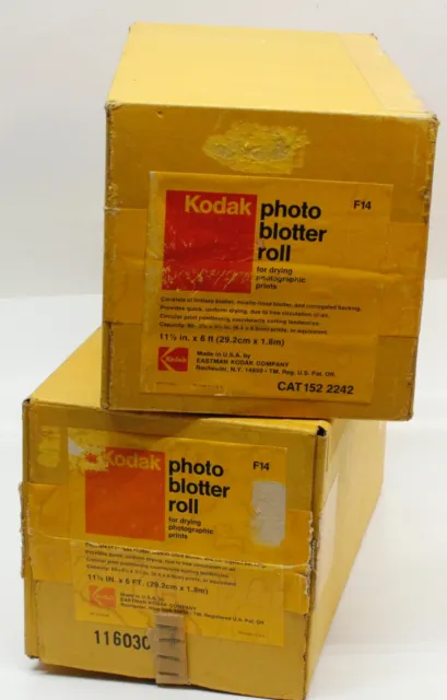 Lote de 2 rollos de estampado fotográfico vintage Kodak excelente estado raramente usado