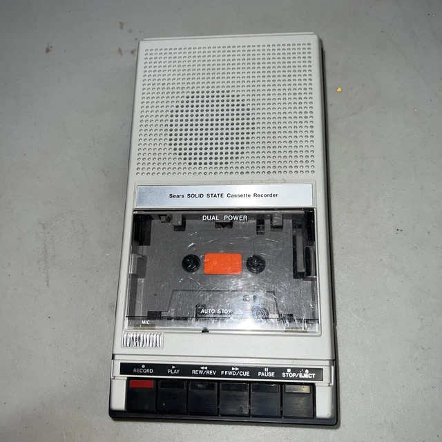 VINTAGE SEARS SOLID State Cassette Recorder Dual Power 564.21650150 ...