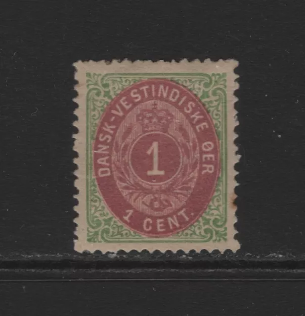 Danish West Indies Sc# 5 -- Mh, Vf -- 1 Toned Perf