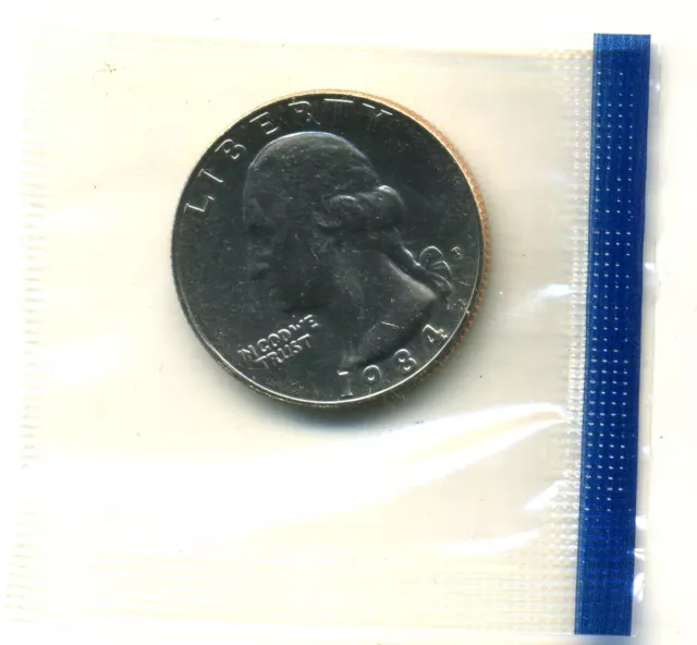 1984 P Bu Washington Quarter Uncirculated Government Sealed Mint Us Coin #3456