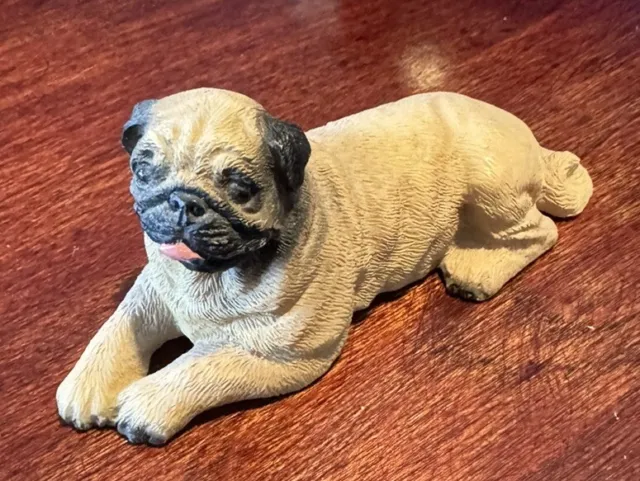 Cute Pug Dog Figurine 1.5” Tall