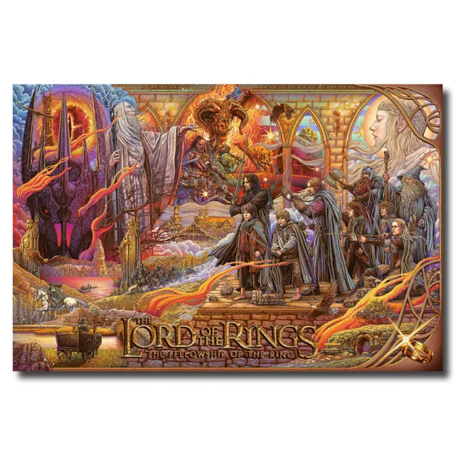 The Lord of the Rings Movie Wall Art Poster Retro Film Picture Silk Canvas Print