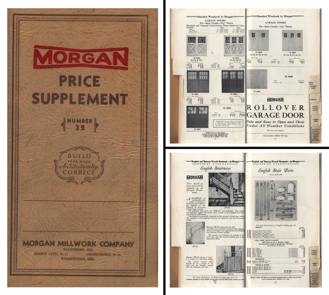 Orig. 1932 Morgan Millwork Co., Baltimore Catalogue - Doors, Etc. - mjdtoolparts