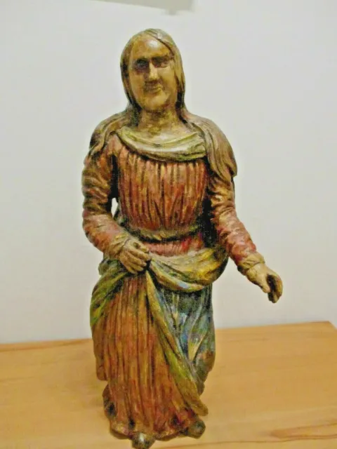 Alte geschnitzte Frauenfigur Heilige? 50cm fast Vollfigur 1800-1900 Jahrhundert?