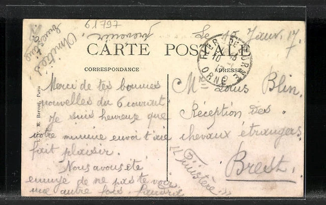 CPA Flers-de-L'Orne, Rue de la Gare and Hotel du Gros Chene 1917 2
