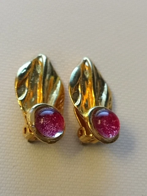 Boucles D'oreilles Vintage Signées MONET - Clous - Bijou Rétro En Excellent état