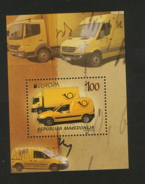 Macedonia-Mnh** Block-Europa Cept-Cars-2013.