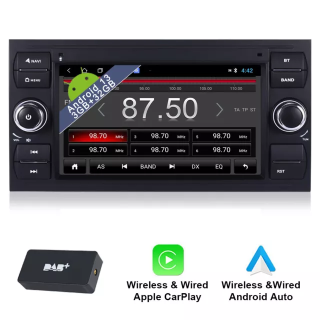 For Ford Transit Mk7 Kuga C/S-Max Galaxy Car Radio Android 13 GPS Sat Navi DAB+