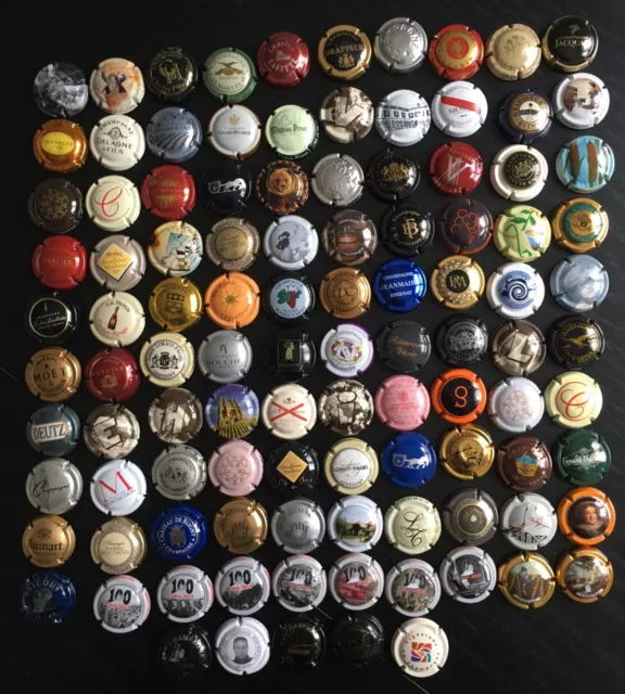 Lot 100 capsules de champagne différentes