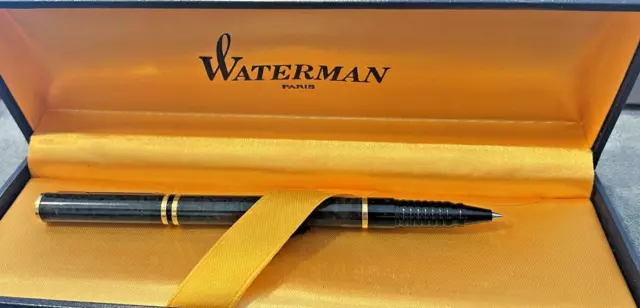 Vintage 1980's Waterman Laureat Gray Marble Ballpoint -new fine point--671.24