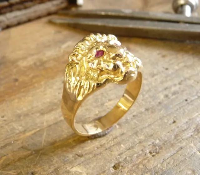 Bague tete de lion 18 carats 2025