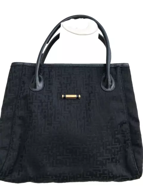 Sac cabas LONGCHAMP noir monogramme roseau bag