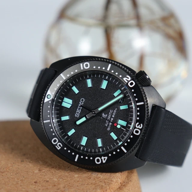 Montre Seiko Prospex Ninja Turtle, édition Limitée, Automatique, Boîtier Noir Acier, Bracelet Caoutchouc