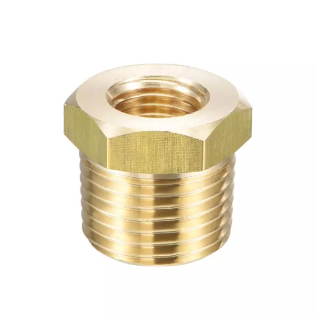 Brass Pipe Fitting Reducer Adapter 1/2" NPT Male x 1/4" NPT Female