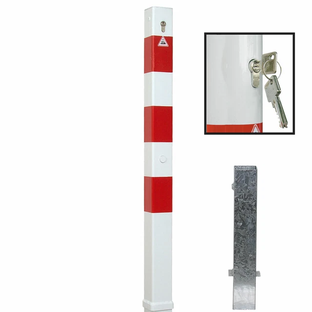Absperrpfosten 193 mm herausnehmbar, mit Bodenhülse