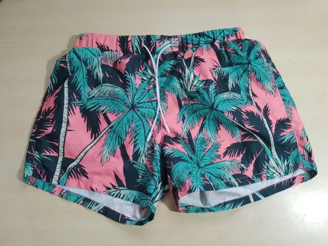 Topman Swim Shorts Size Small to Medium palm trees