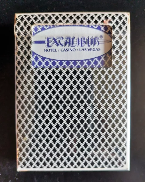 EXCALIBUR Hotel/Casino Las Vegas ~ "BEE" Game Used Playing Cards ~ Blue Deck