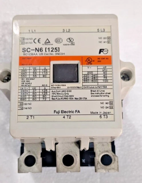 Fuji SC-N6 [125] Contactor with free Express shipping DHL/Fedex/UPS