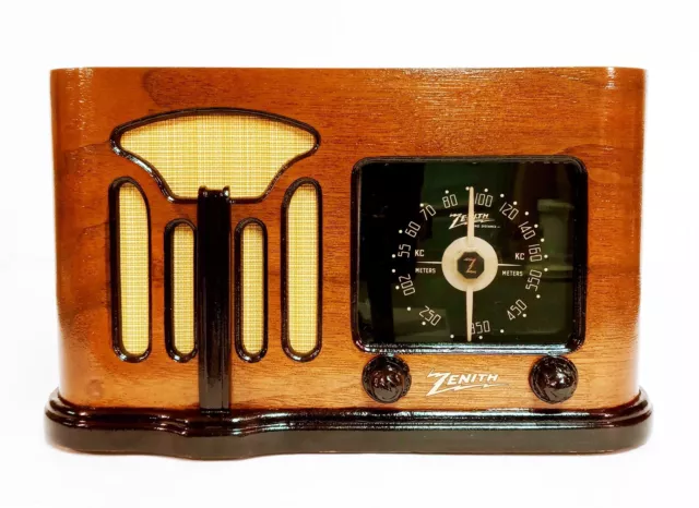 OLD ANTIQUE WOOD Zenith Vintage Tube Radio -Restored Working Art Deco ...
