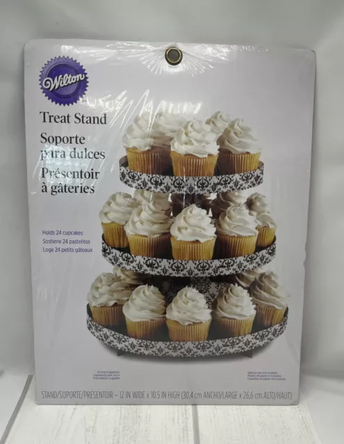 Wilton - Damask Treat Stand Holds 24 Cupcakes - New