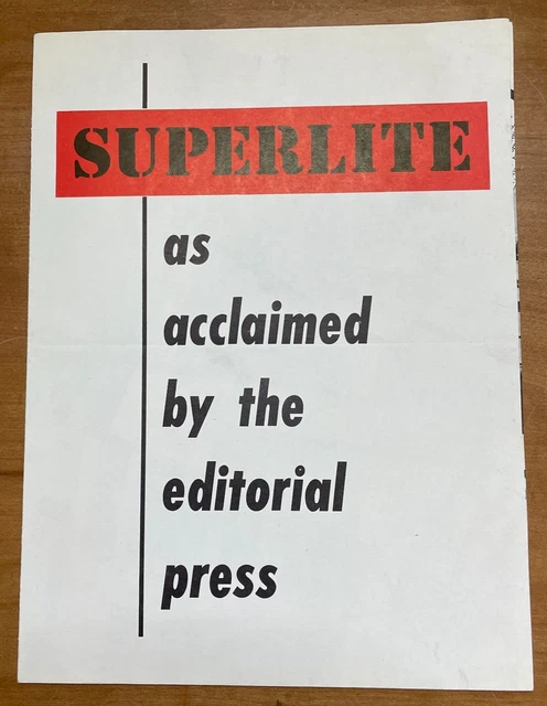 Vintage Superlite Nylon Semi Tarps Marketing 3 Brochures Final Size 22"x 16 1/2"