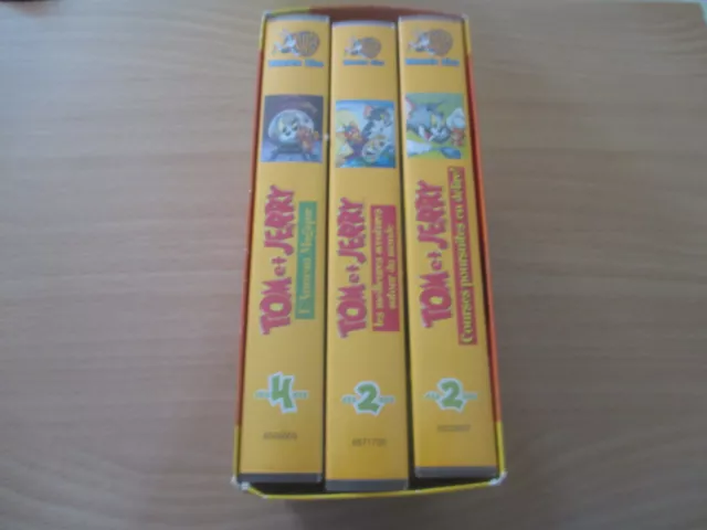 coffret 3 cassette vhs tom et jerry