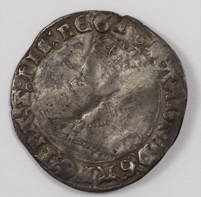 1553-1554 Great Britain Queen Mary Silver Groat MM: Pomegranate