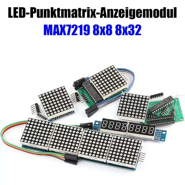 MAX7219 8x8 8x32 Punktmatrix Mikrocontroller gesteuertes LED-Anzeigemodul