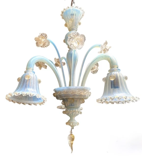 Ca ' Venier Cristal - Lampara Clasico Muranese Aguamarina Multicolor
