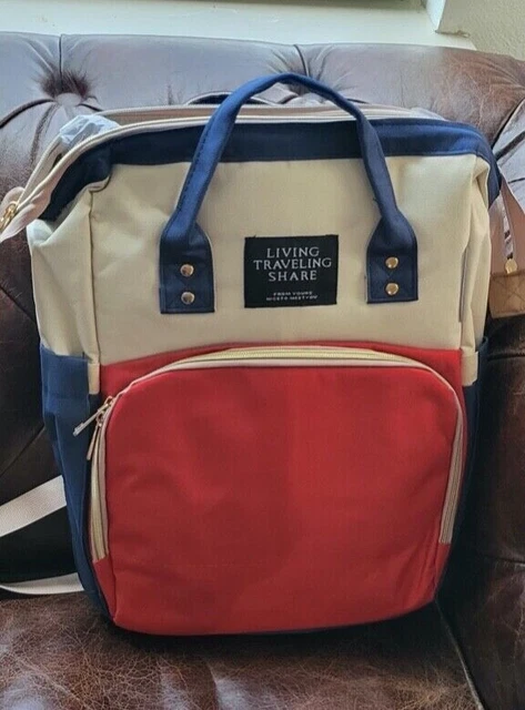 Living Traveling Share Baby Diaper Bag Multi-Colored Travel Waterproof Backpack