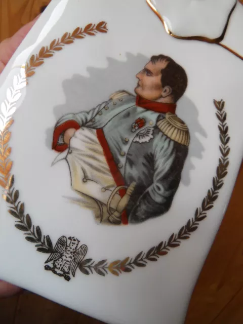 Bouteille flasque porcelaine Tharaud Limoges Cognac Otard Napoléon Bonaparte 3