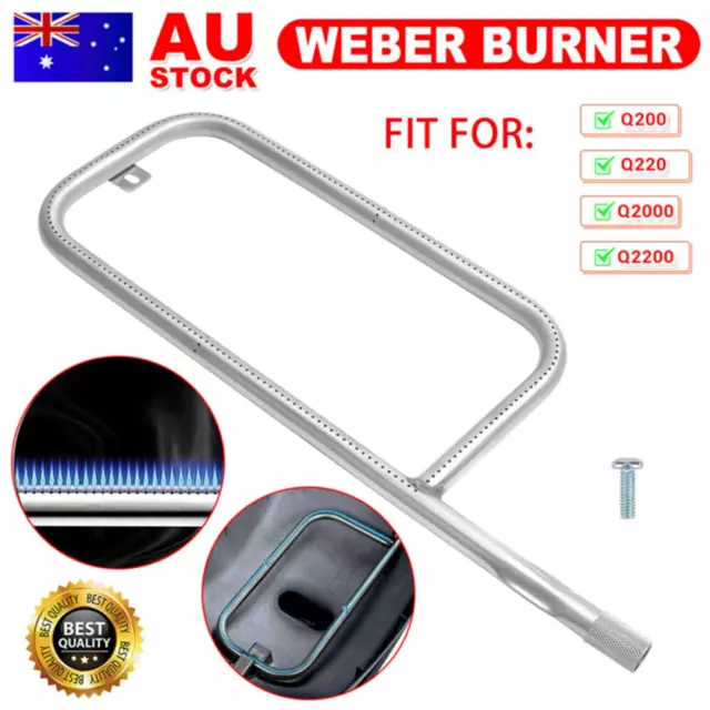 Stainless Steel Grill Burner Tube Baby W/ Screw For Weber Q200 Q220 Q2000 Q2200