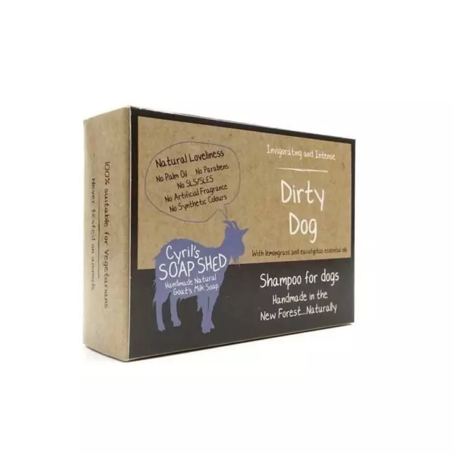 Cyril's Soap Shed 100% Natural Oils Goats Milk Dirty Dog Shampoo Soap Bar