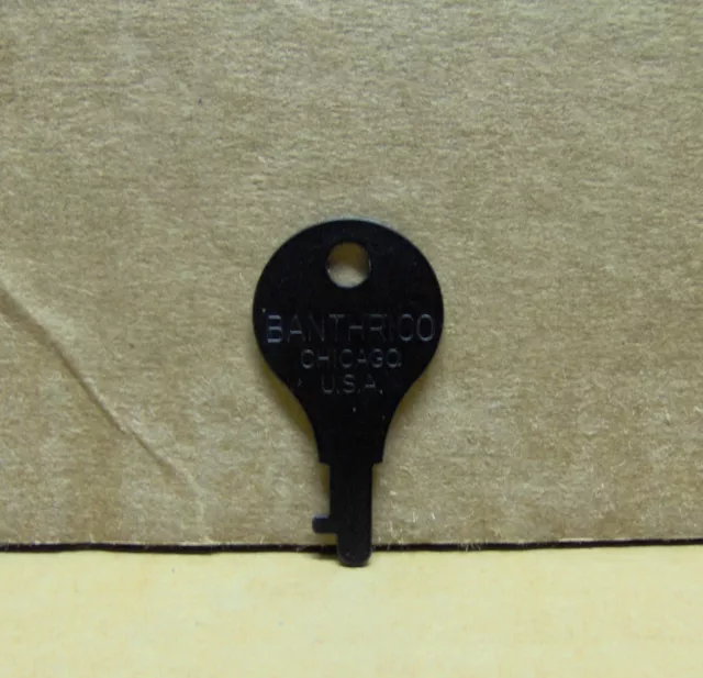(1) One Banthrico Bank KEY for Building Animal Bust Figure Machine promo model