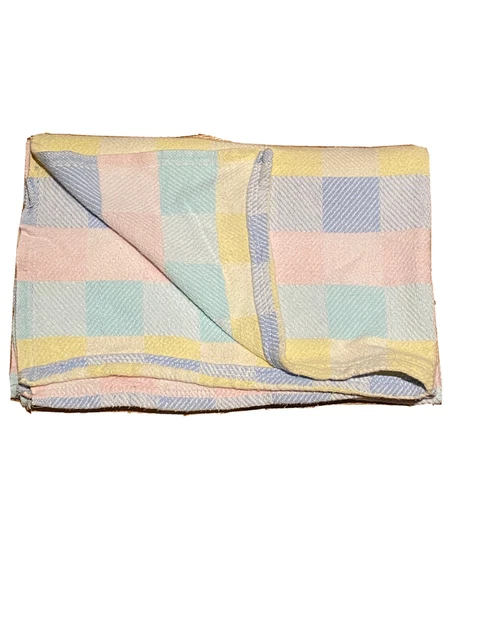 Manta de bebé de colección Beacon pastel arco iris rosa azul tejido gofre tejido EE. UU.