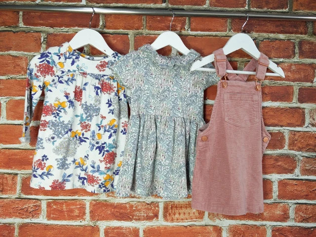 Baby Girl Bundle Age 12-18 Months Next M&S Dress Corduroy Pinafore Floral 86Cm