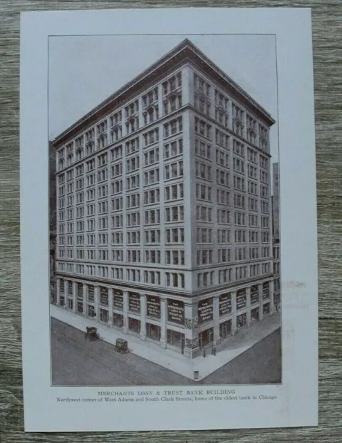 IL) Chicago Illinois USA 1920 Merchants Loan & Trust Bank Architektur Straße