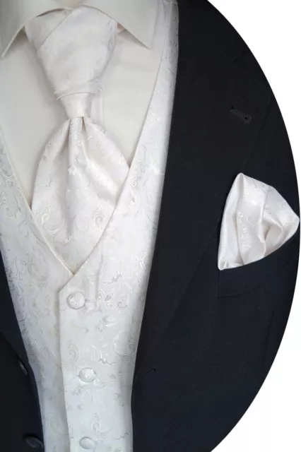 Wedding Waistcoat With Plastron,Handkerchief,Alternative Plastron Model No 18.3