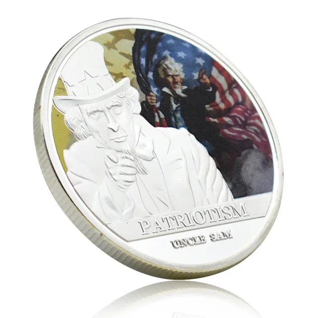 Uncle Sam Crafts First World War 100th Anniversary Silver Coin U.S. Army Medal