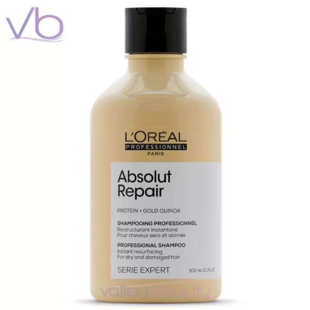 L'OREAL Absolut Repair Protein + Gold Quinoa Shampoo | Dry, Damaged Hair, NEW