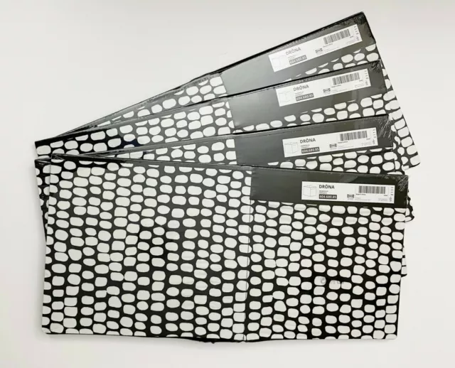 Ikea DRONA Storage box fits kallax expedit, black/white 13x15x13 (4 Pack) - NEW