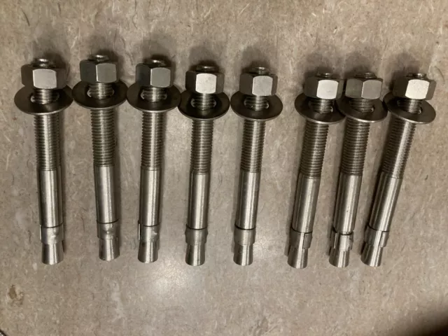 (8) 3/4" x 7" Stainless Steel Wedge Anchors