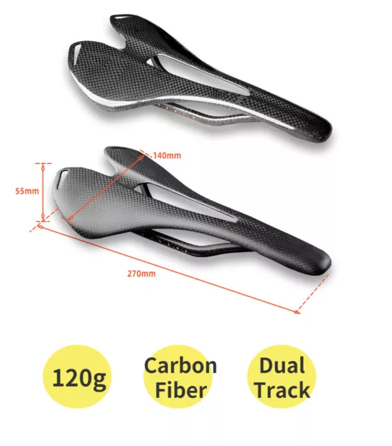 Carbon Fiber Bicycle Saddle 3k Full MTB Saddles Seat for Mountain Road Bike